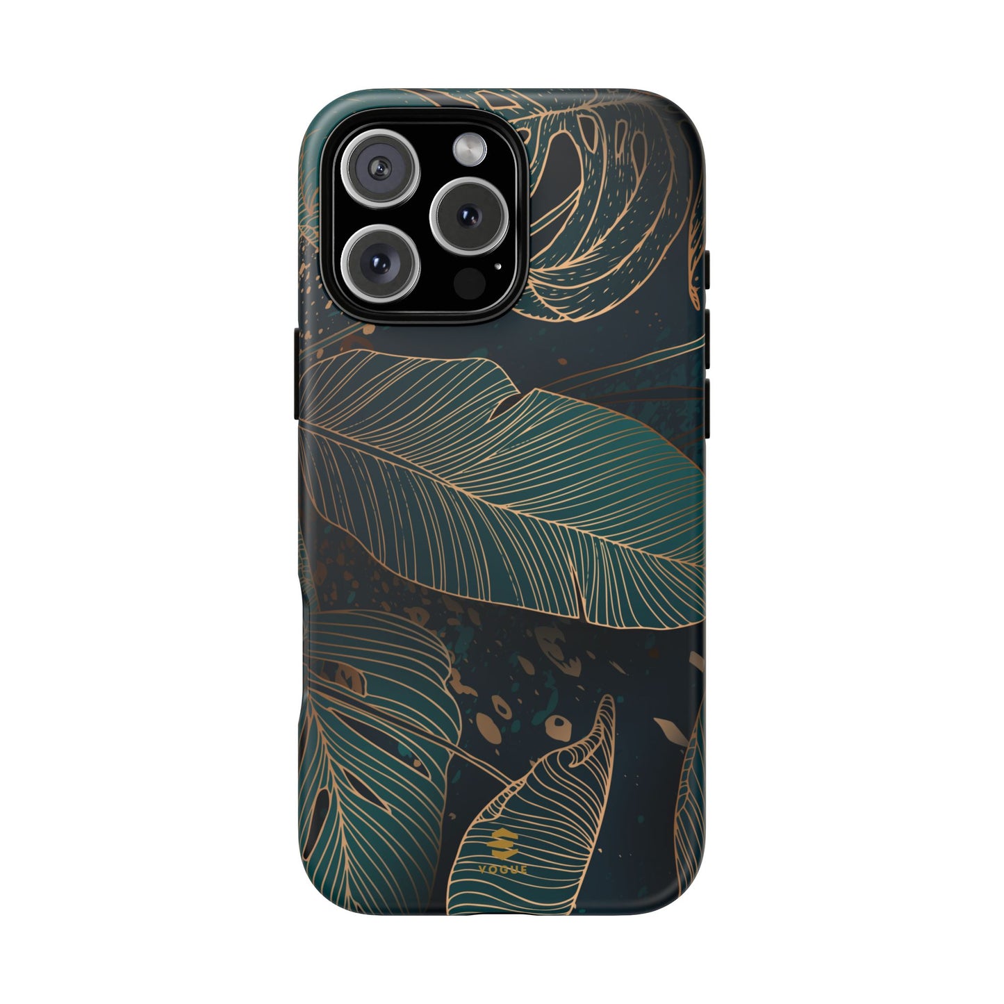 Fundas para iPhone en color verde jungla dorada