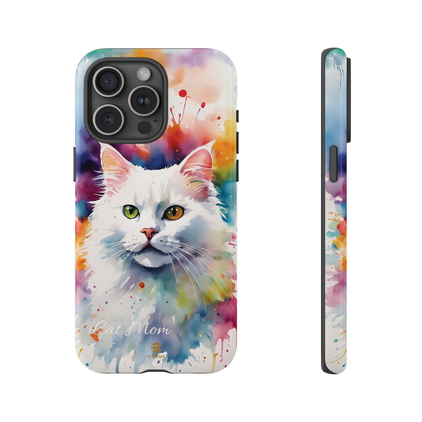 Custom White Cat iPhone Tough Case