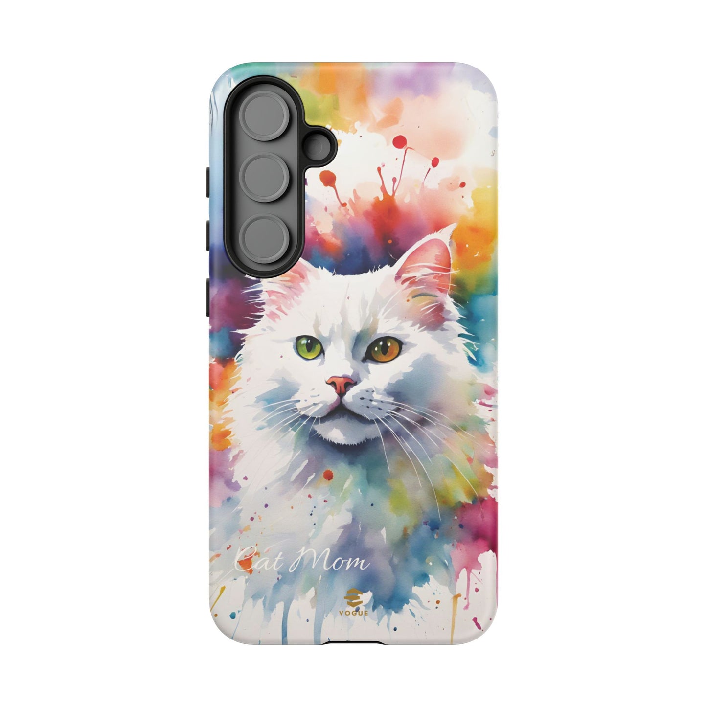 Custom White Cat Samsung Galaxy Tough Phone Case