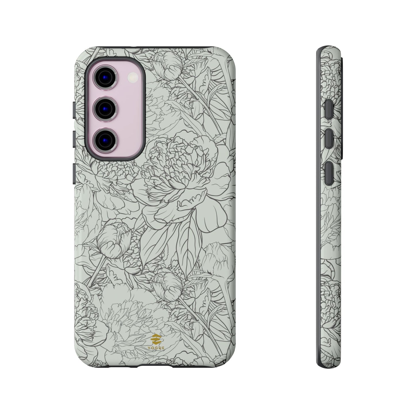 Funda para Samsung con diseño de peonías y salvia