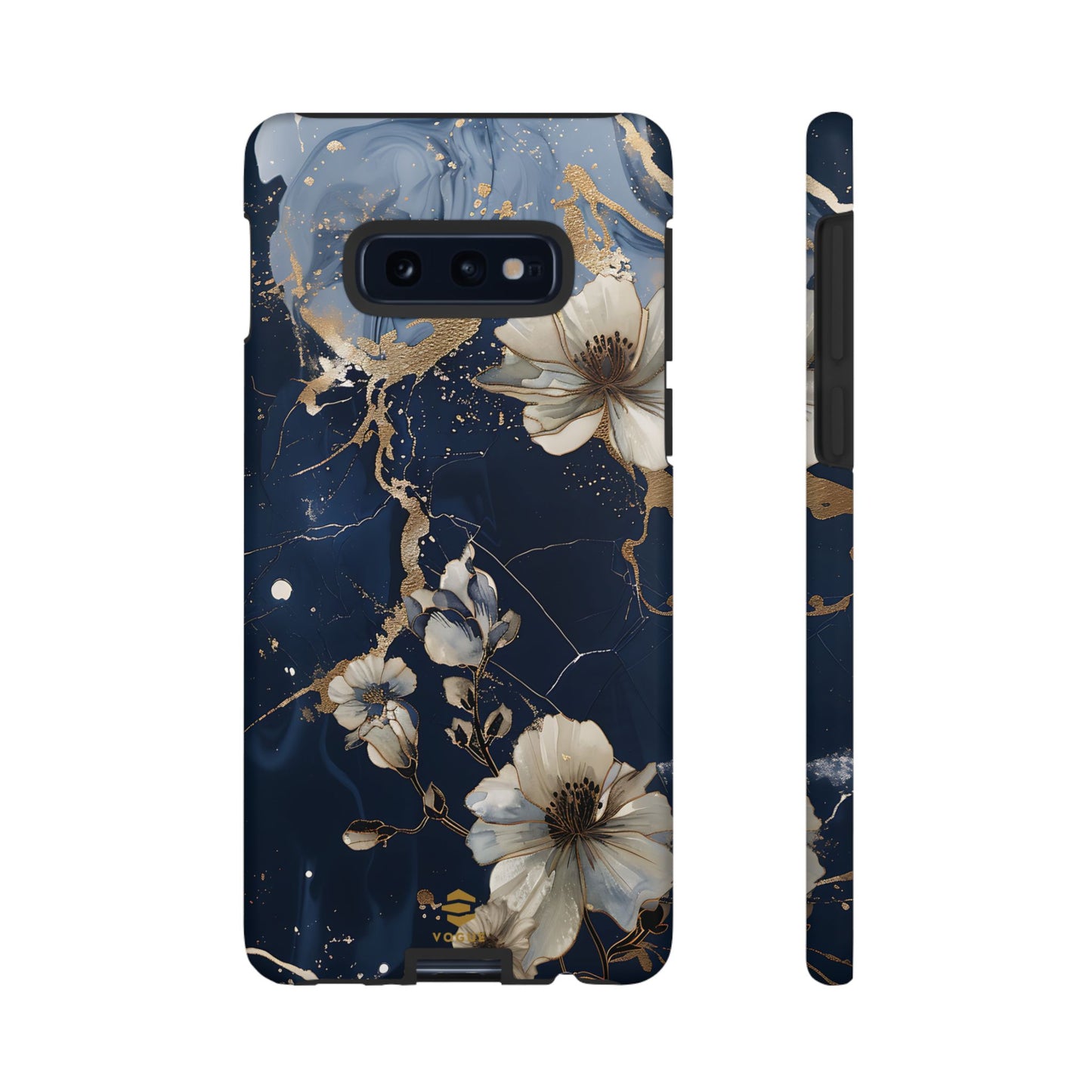 Funda Samsung con diseño floral de mármol