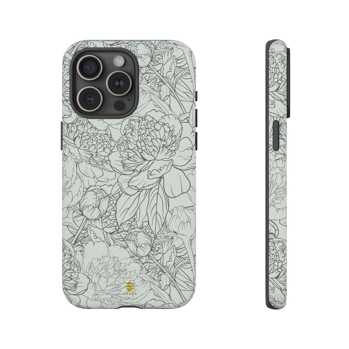 Sage Peony Garden iPhone Case