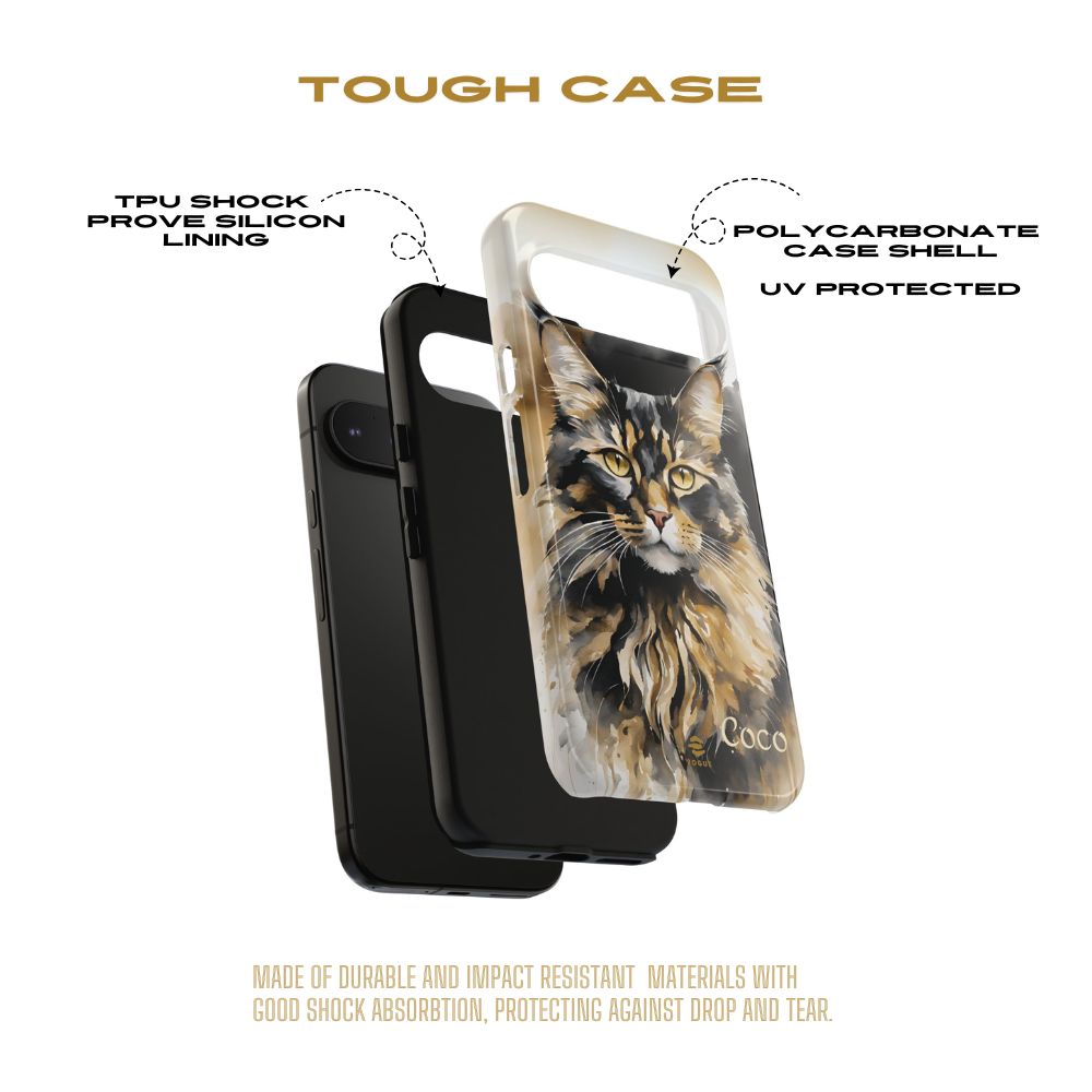 Custom Meow Cat Google Pixel Tough Phone Case