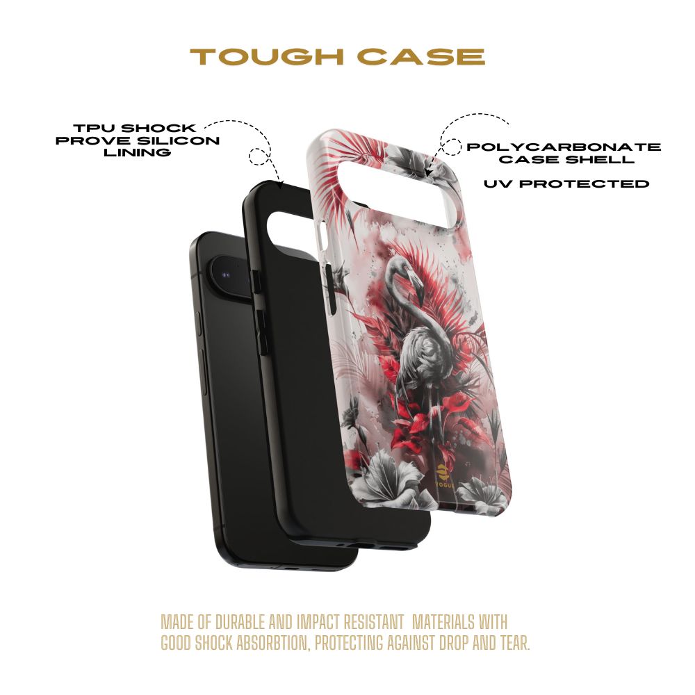 Flamingo Tropical Design Tough Phone Case Pixel