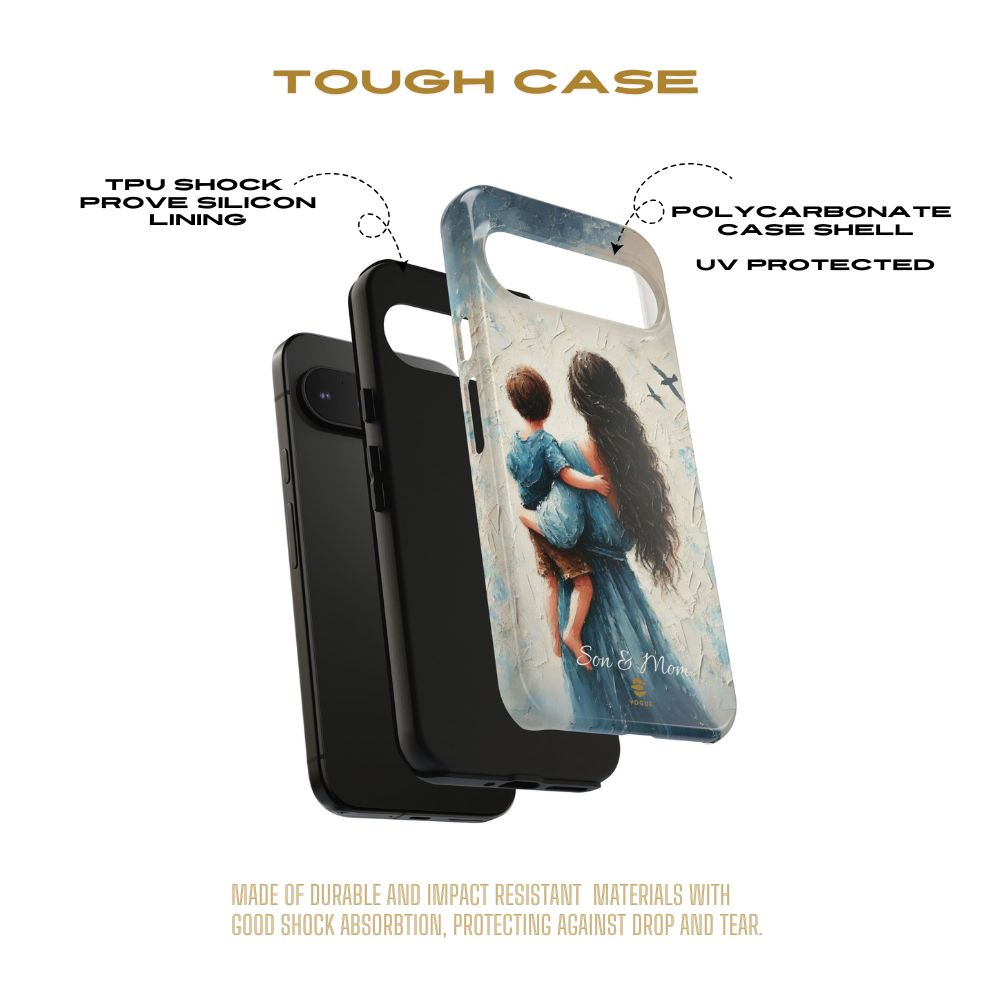 Custom Son & Mom Google Pixel Tough Phone Case