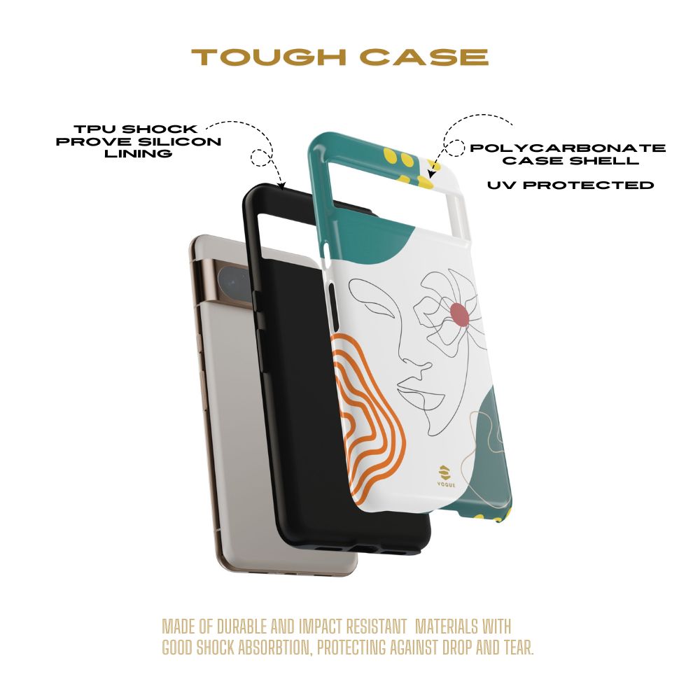 Women face Line Art Phone Case Google