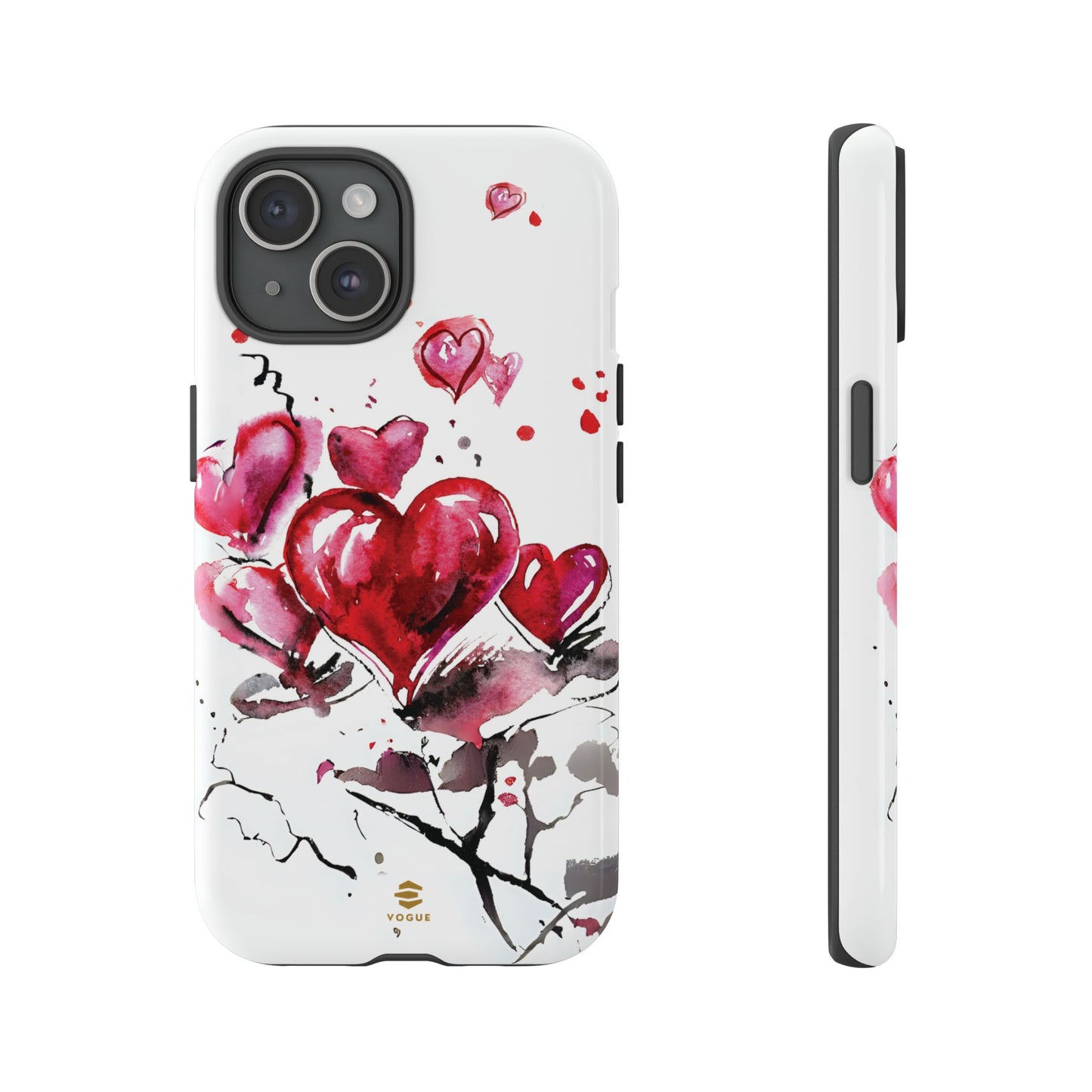 Abstract Hearts Art - iPhone Case, Love, Valentine's Day Gift for Her Protective tough Cover