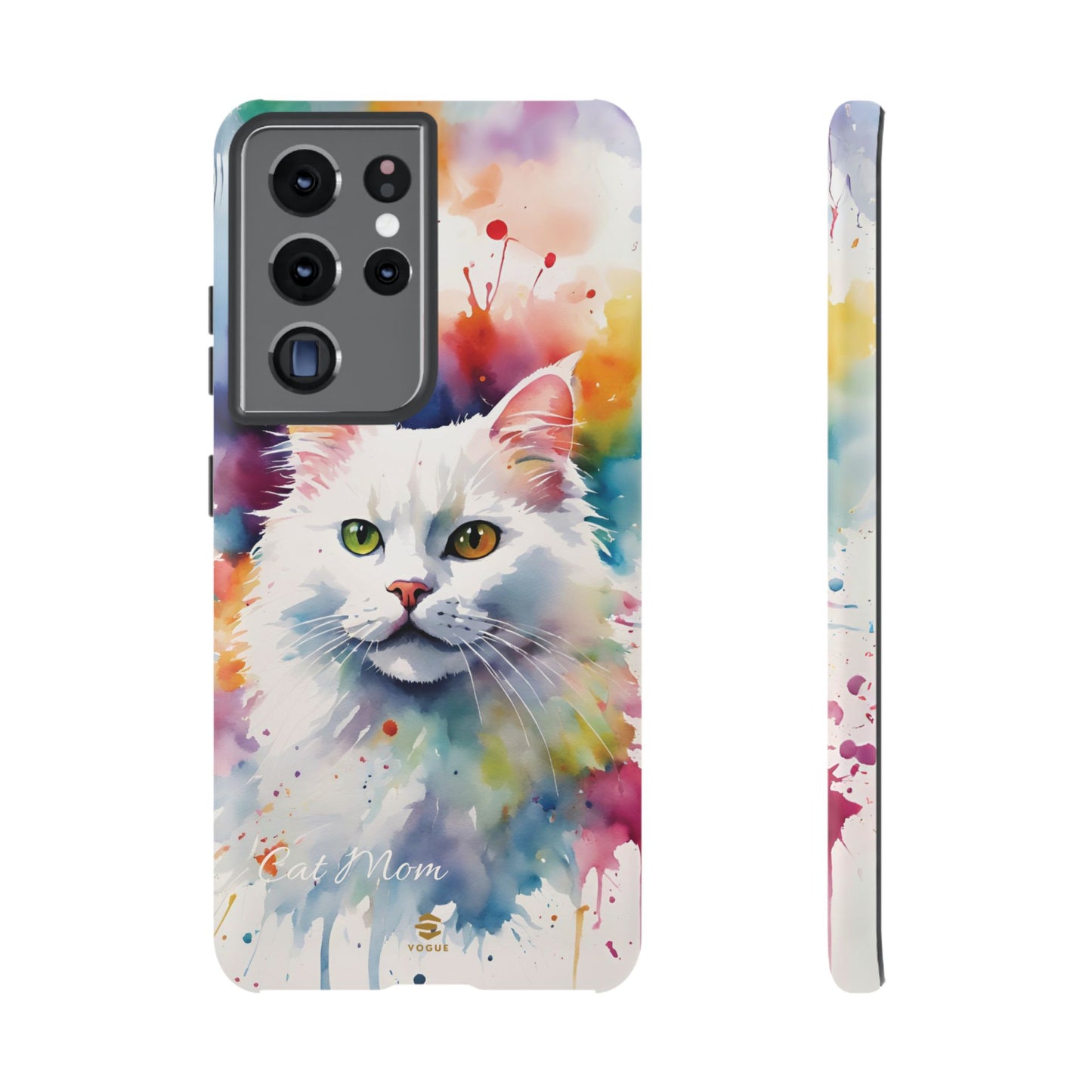 Custom White Cat Samsung Galaxy Tough Phone Case