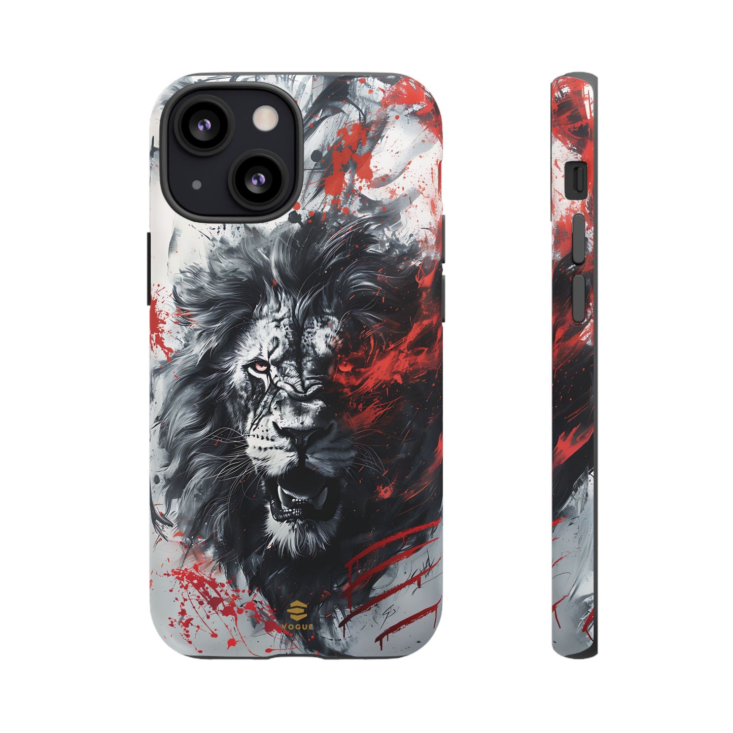 Funda para iPhone con diseño de león rugiente