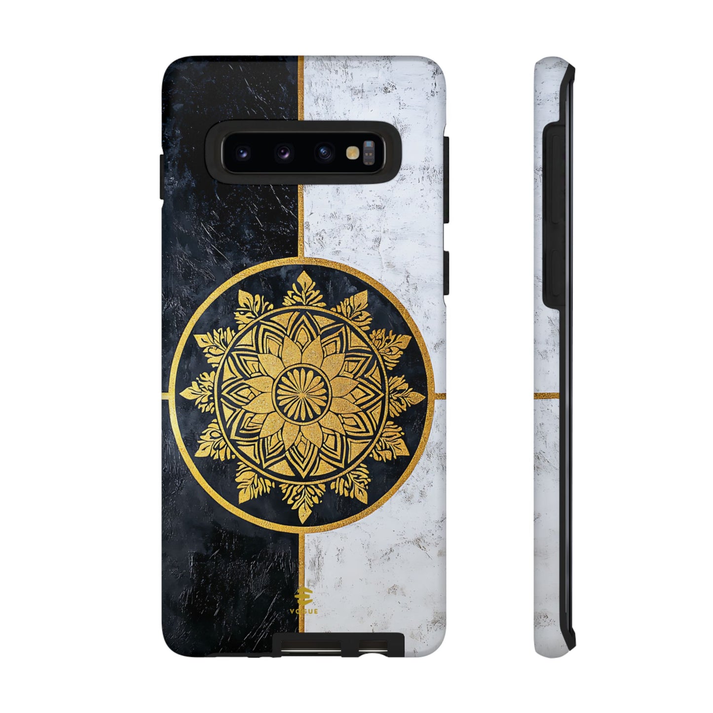 Funda para Samsung con diseño de mandala dorado