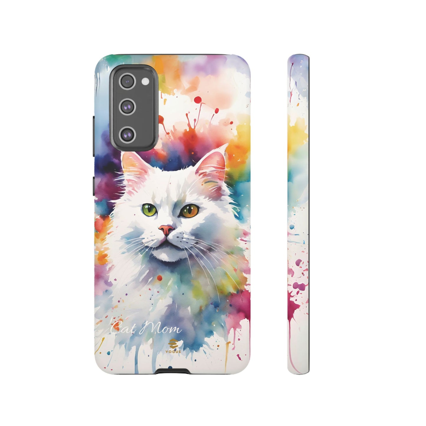 Custom White Cat Samsung Galaxy Tough Phone Case