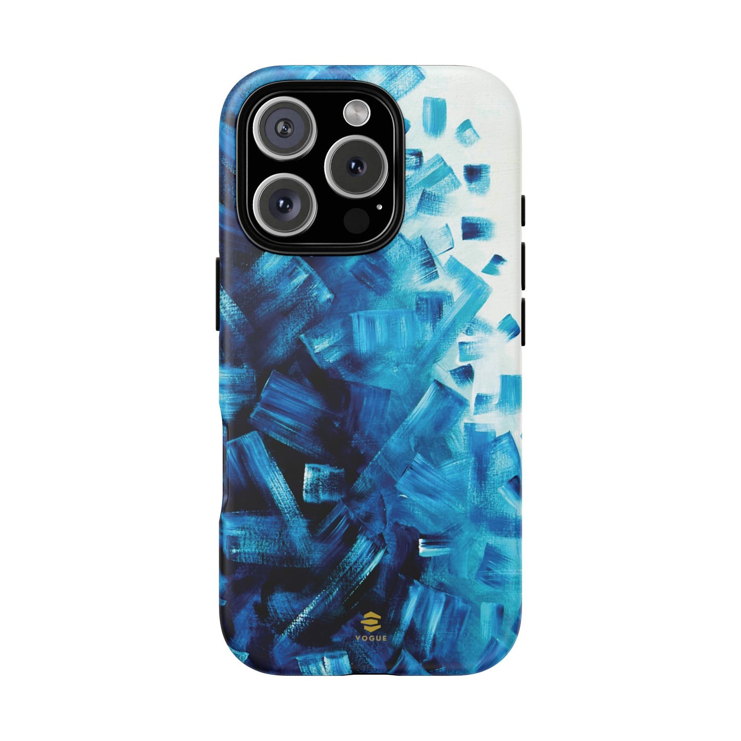 Funda para iPhone con diseño de océano pixelado en azul