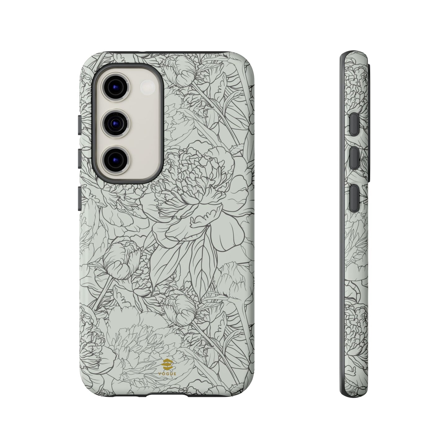 Funda para Samsung con diseño de peonías y salvia