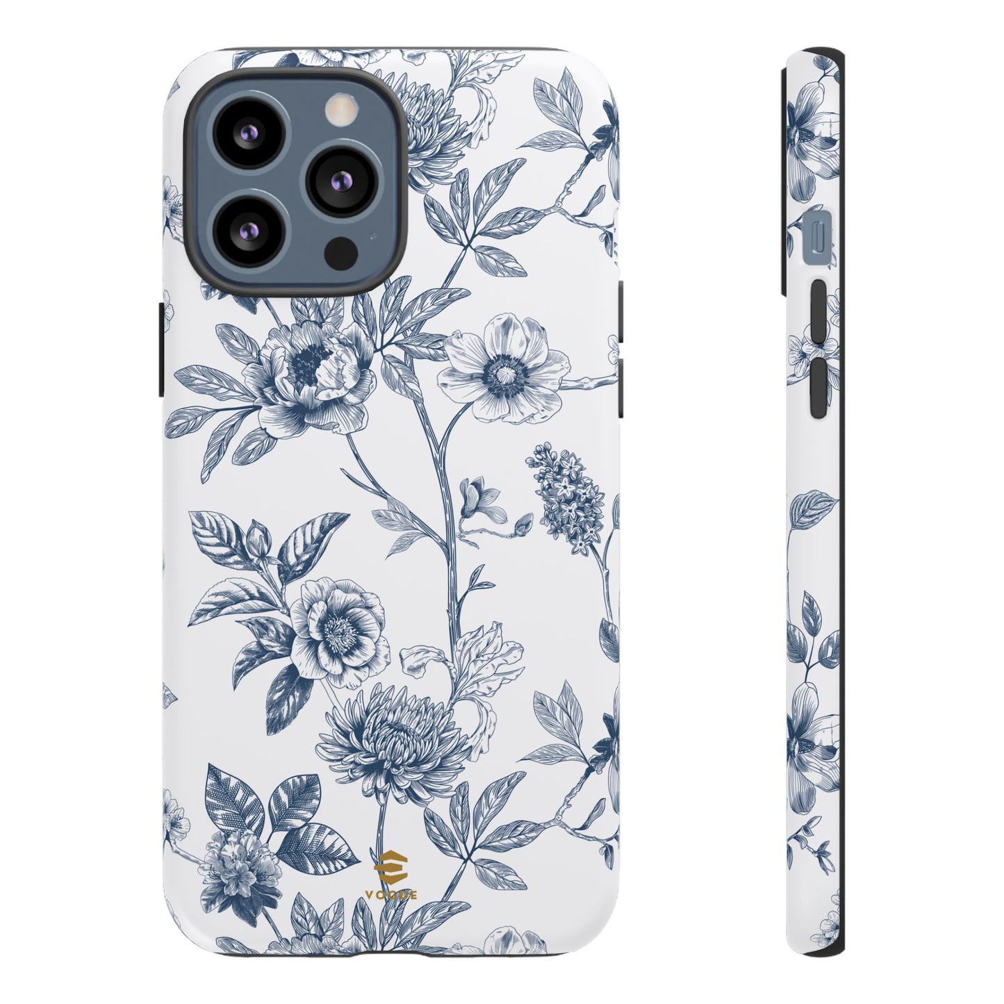 Floral Line Art Tough Phone Case iPhone