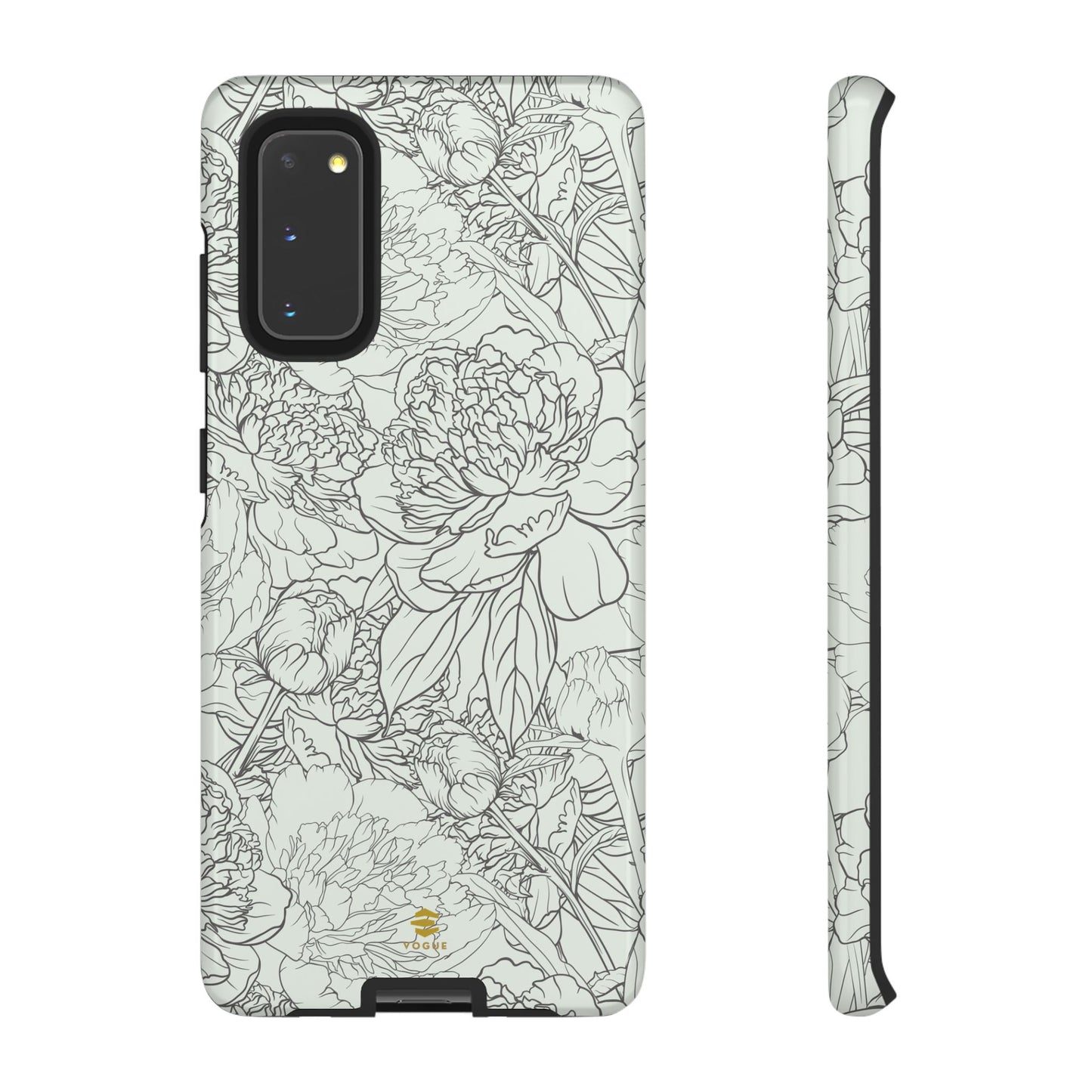 Funda para Samsung con diseño de peonías y salvia