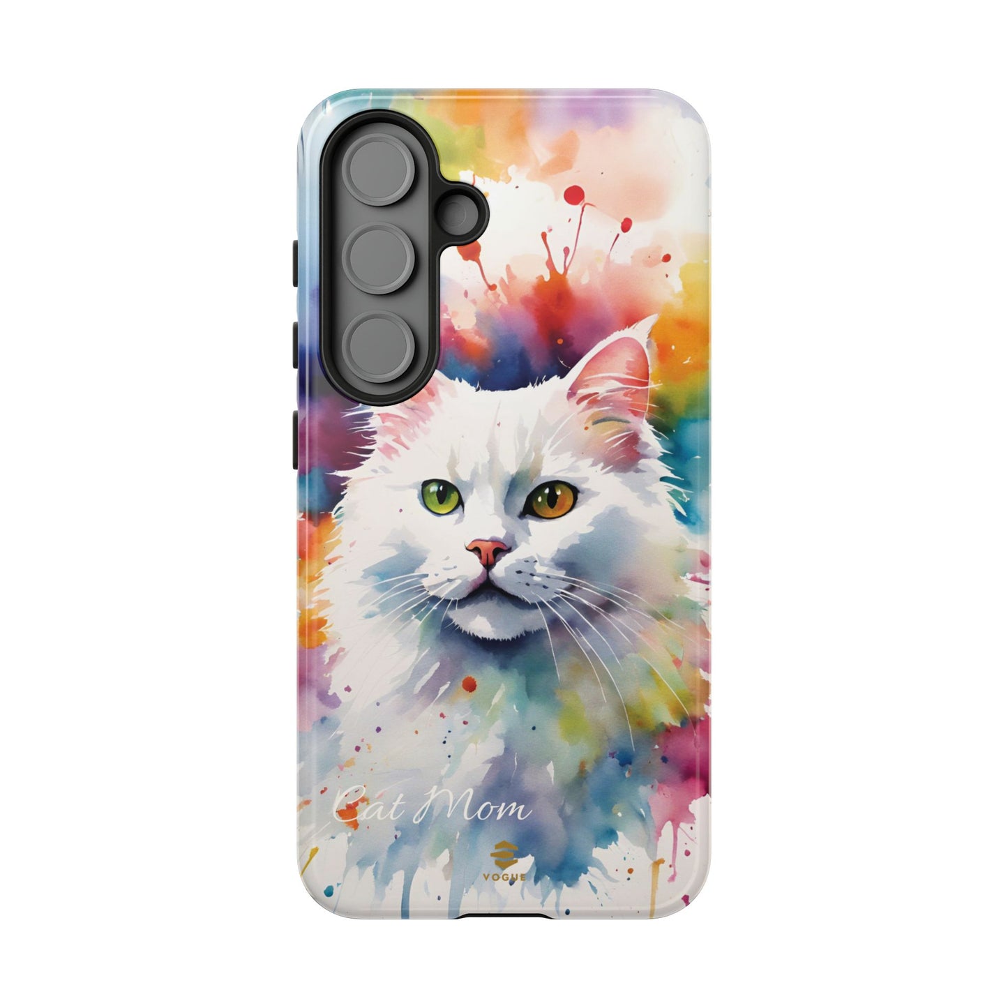 Custom White Cat Samsung Galaxy Tough Phone Case