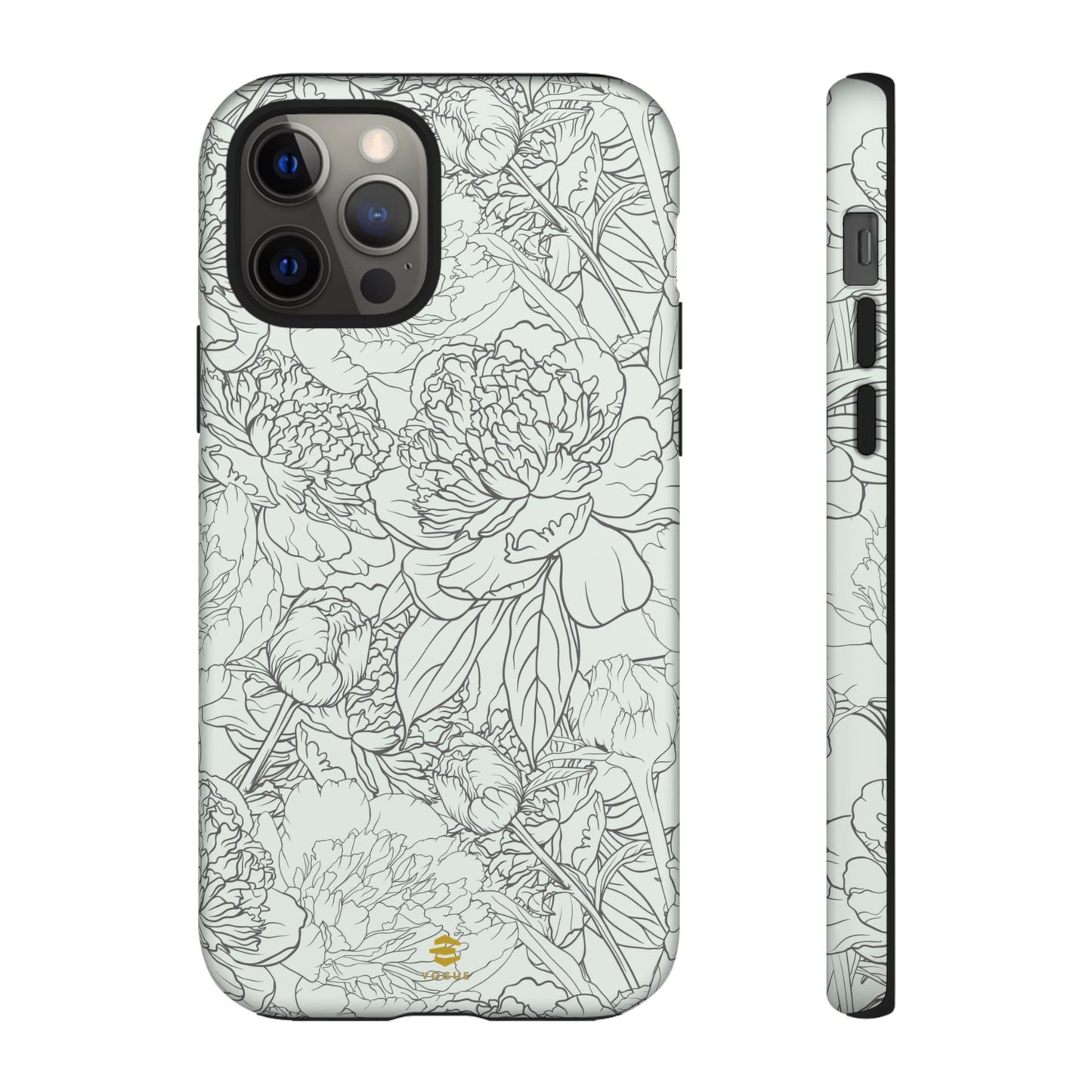 Sage Peony Garden iPhone Case