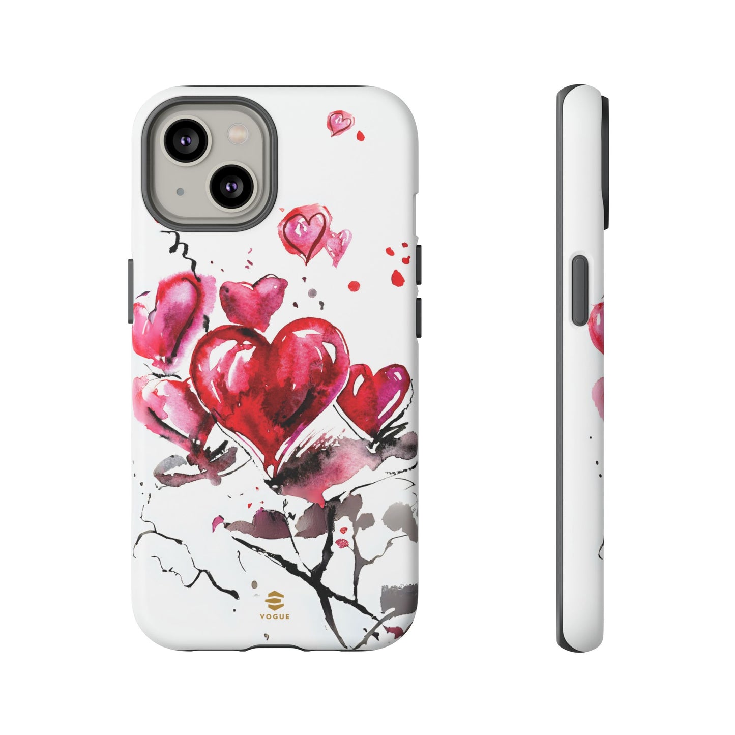 Abstract Hearts Art - iPhone Case, Love, Valentine's Day Gift for Her Protective tough Cover
