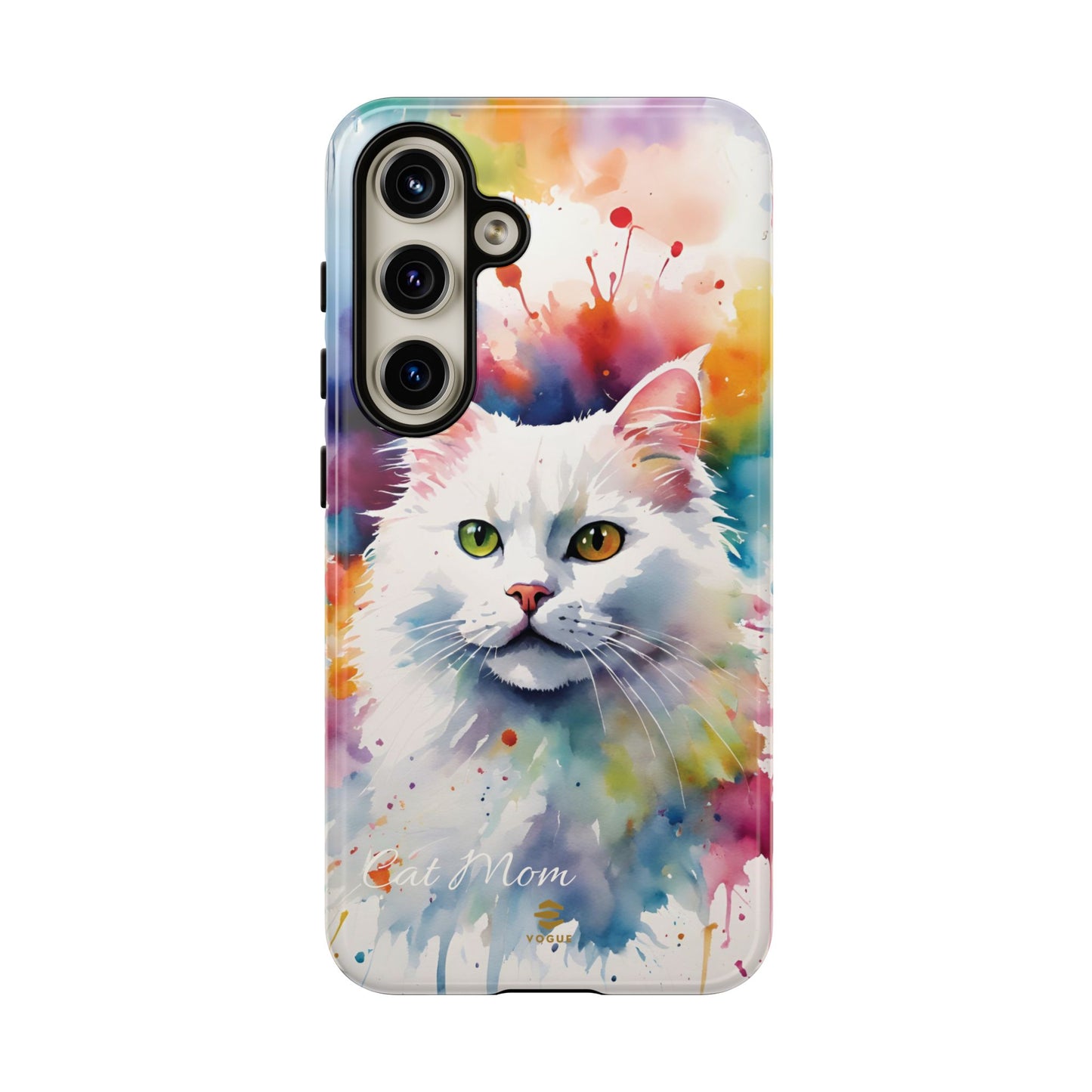 Custom White Cat Samsung Galaxy Tough Phone Case
