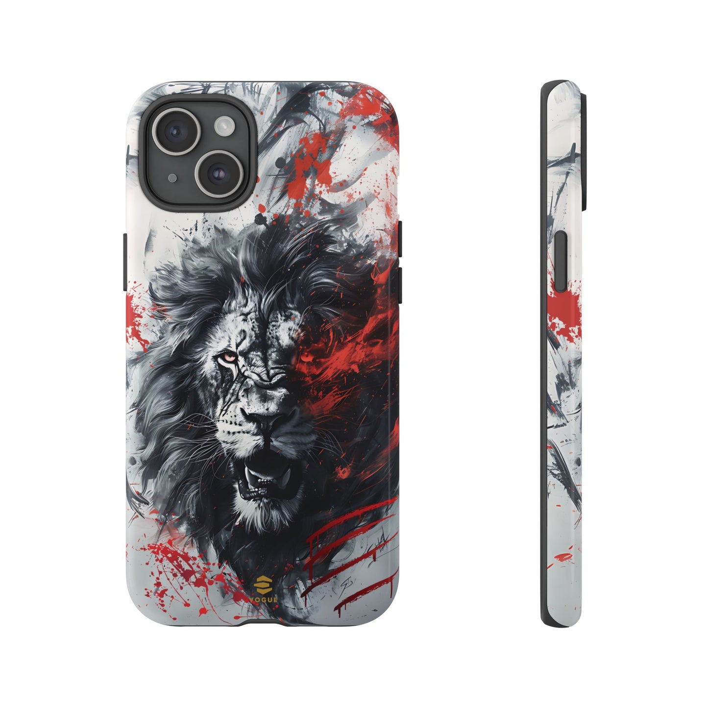 Funda para iPhone con diseño de león rugiente