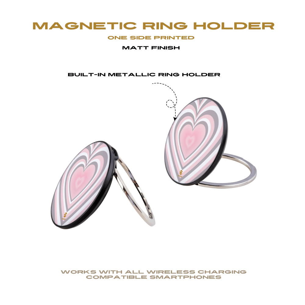 Pink & Grey Hearts Induction Charger