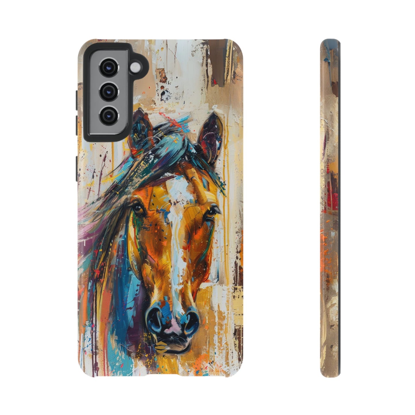 Horse Art Phone Case - Samsung Galaxy - Tough Case - Brown