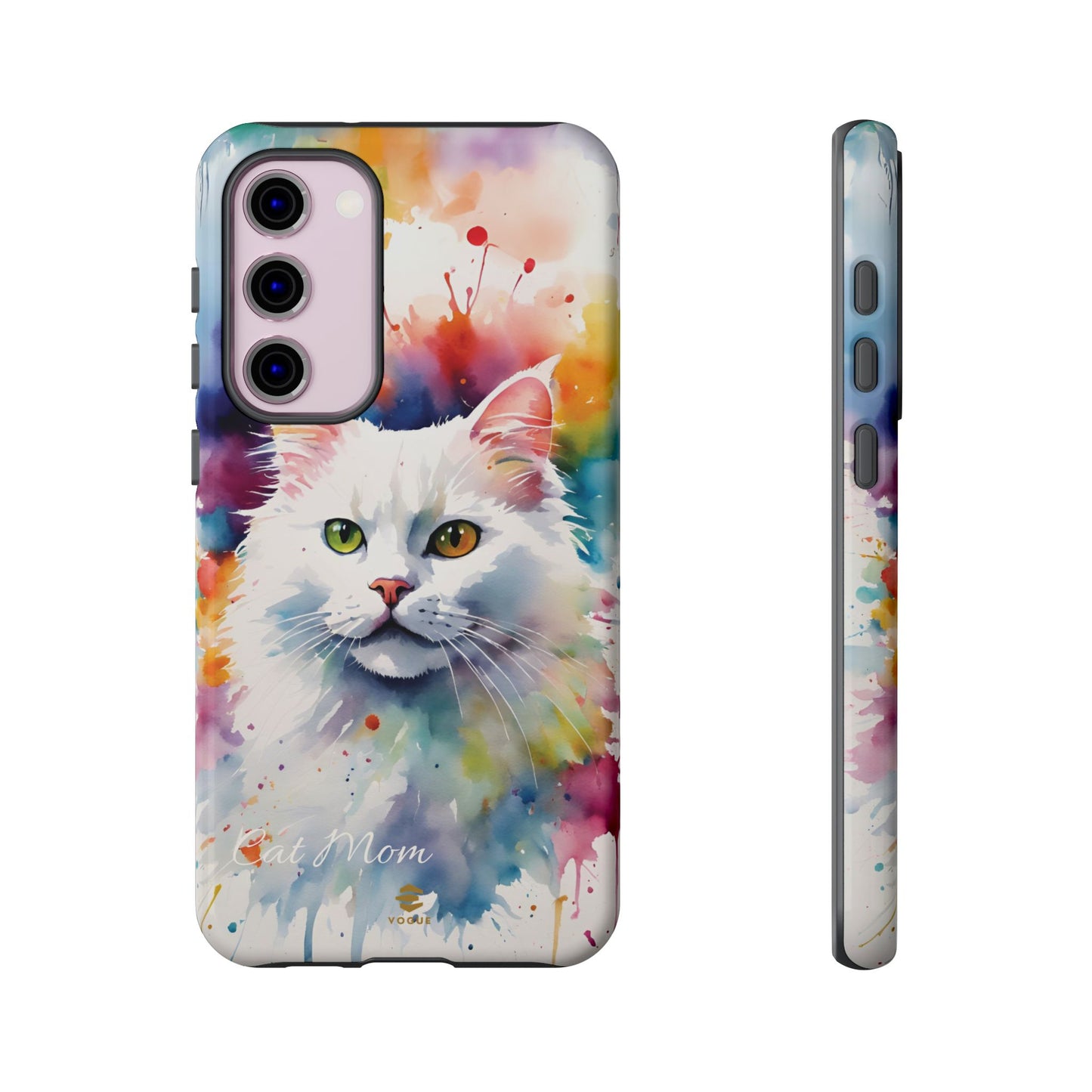 Custom White Cat Samsung Galaxy Tough Phone Case