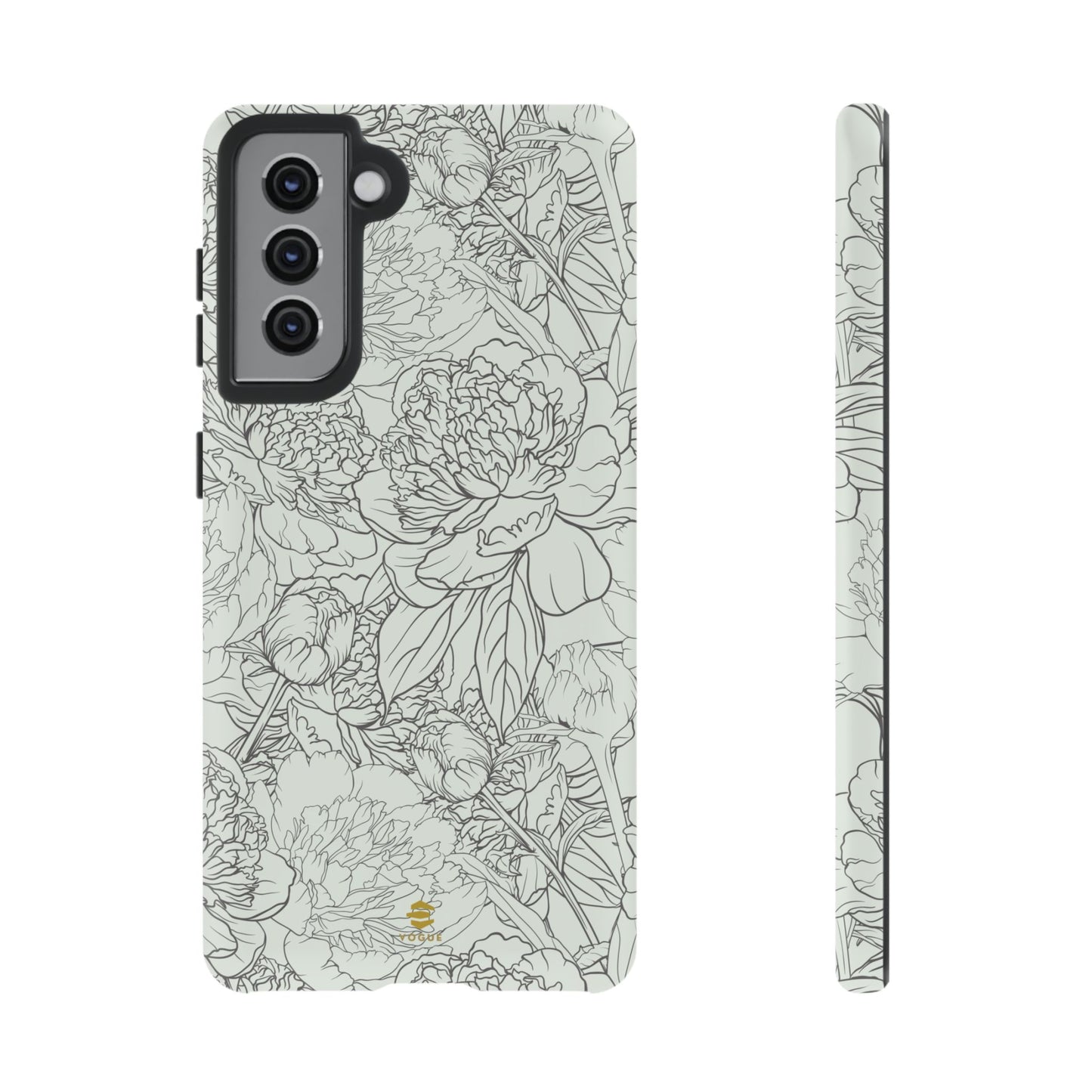 Funda para Samsung con diseño de peonías y salvia