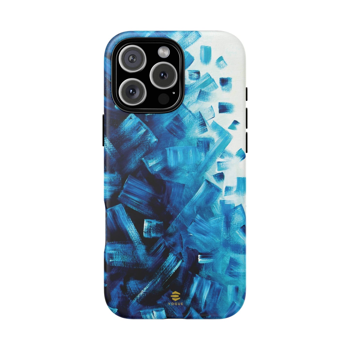Funda para iPhone con diseño de océano pixelado en azul
