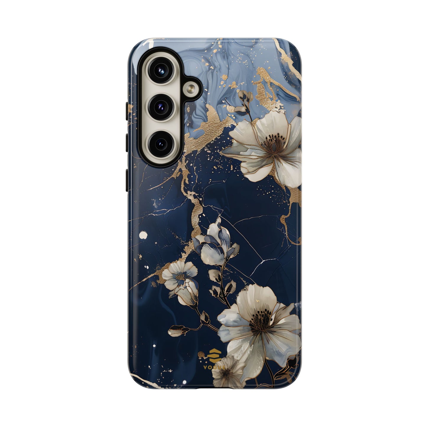 Funda Samsung con diseño floral de mármol