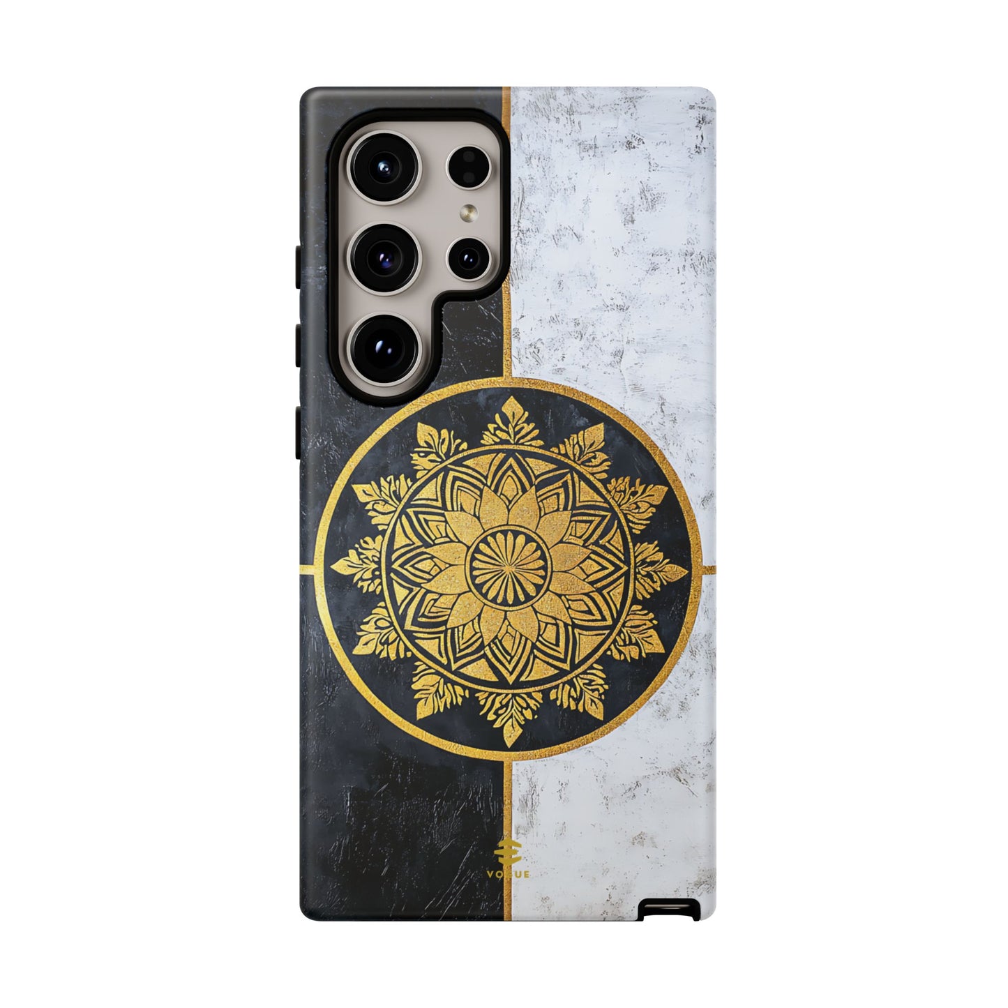 Funda para Samsung con diseño de mandala dorado