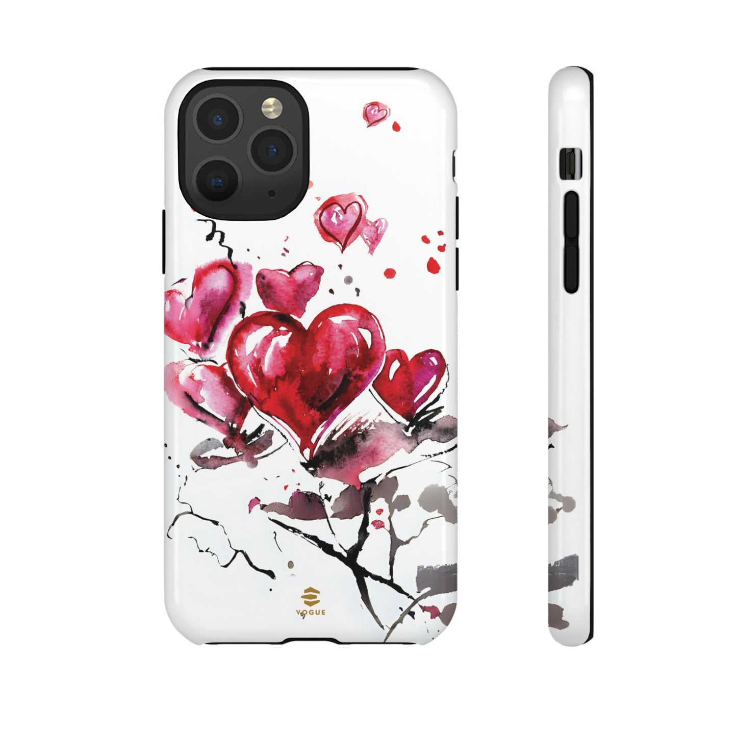 Abstract Hearts Art - iPhone Case, Love, Valentine's Day Gift for Her Protective tough Cover