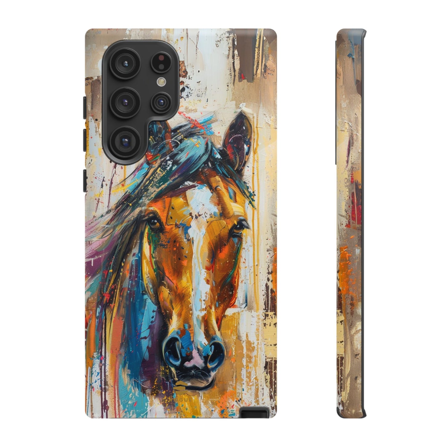 Horse Art Phone Case - Samsung Galaxy - Tough Case - Brown