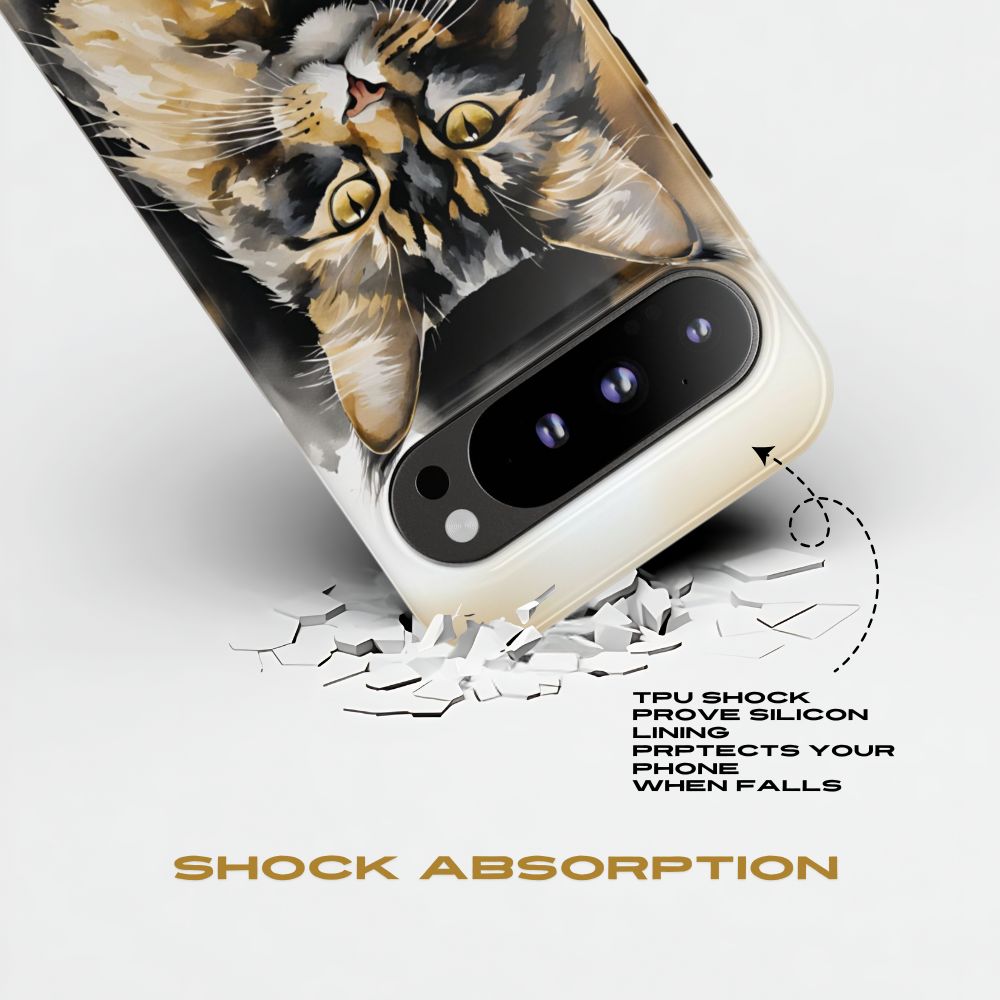 Custom Meow Cat Google Pixel Tough Phone Case