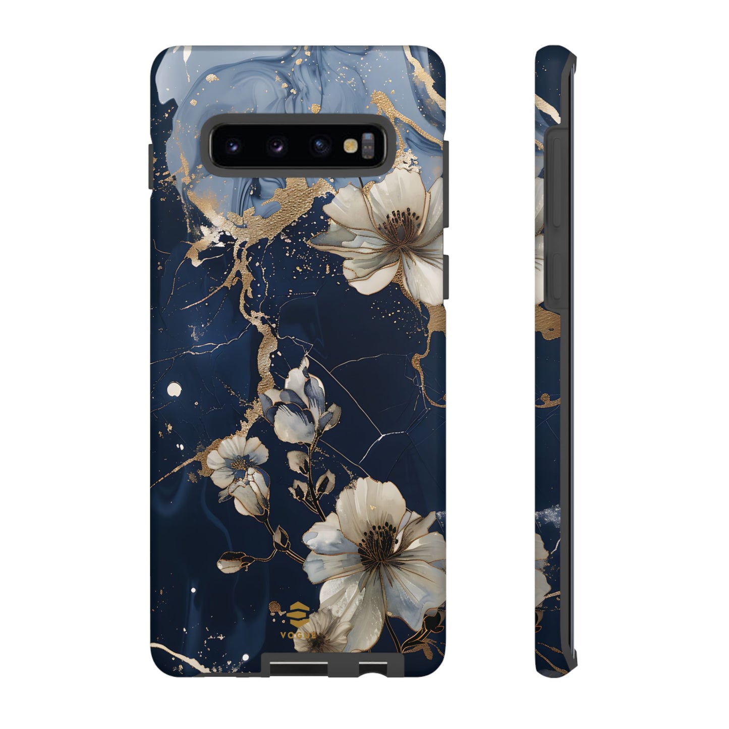 Funda Samsung con diseño floral de mármol