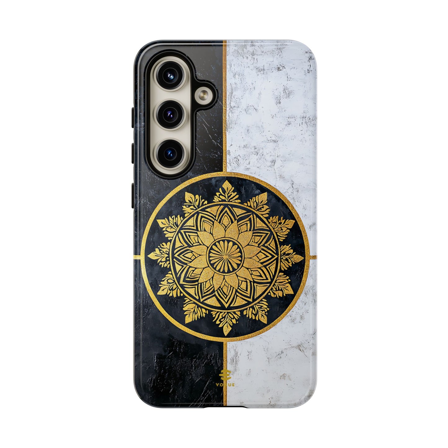 Funda para Samsung con diseño de mandala dorado