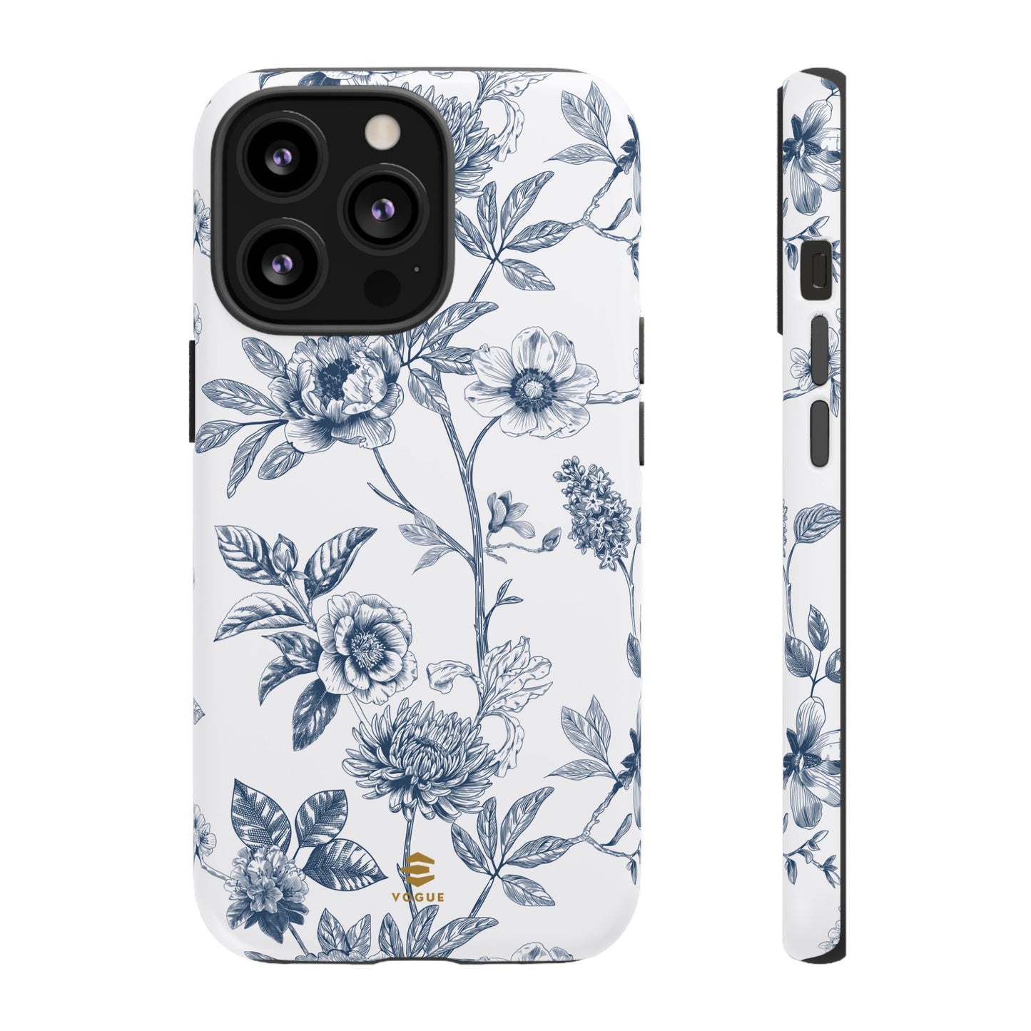 Floral Line Art Tough Phone Case iPhone