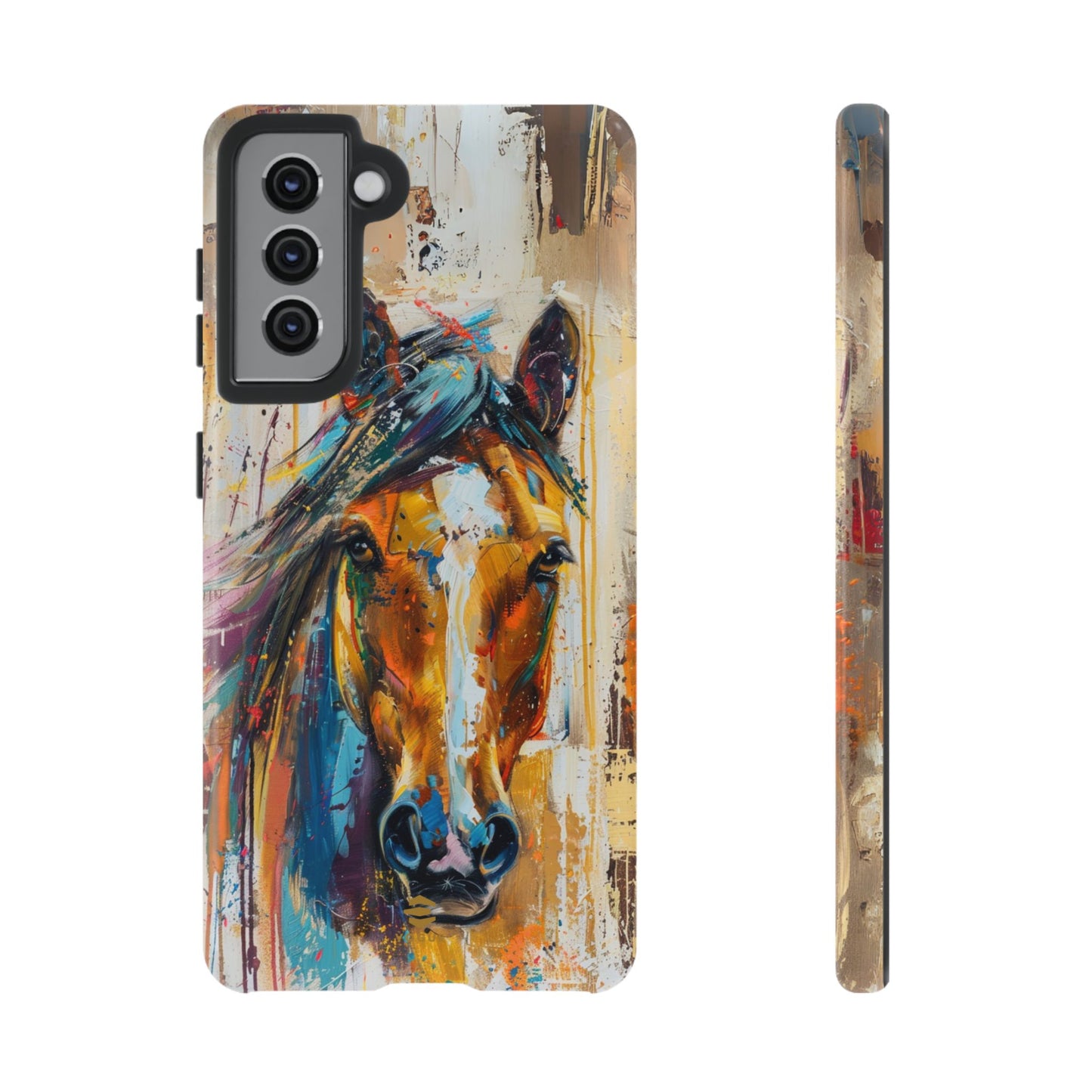 Horse Art Phone Case - Samsung Galaxy - Tough Case - Brown