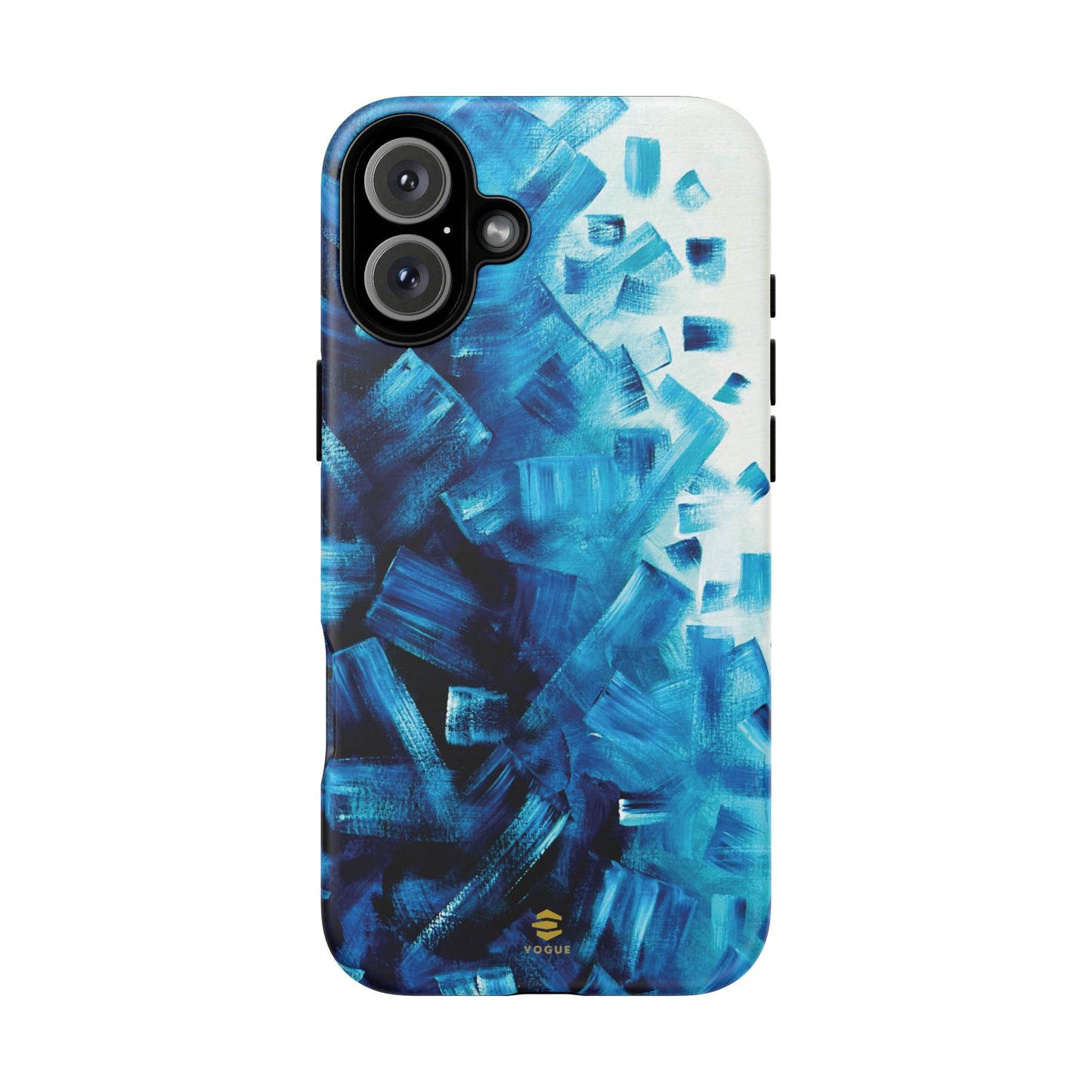 Funda para iPhone con diseño de océano pixelado en azul