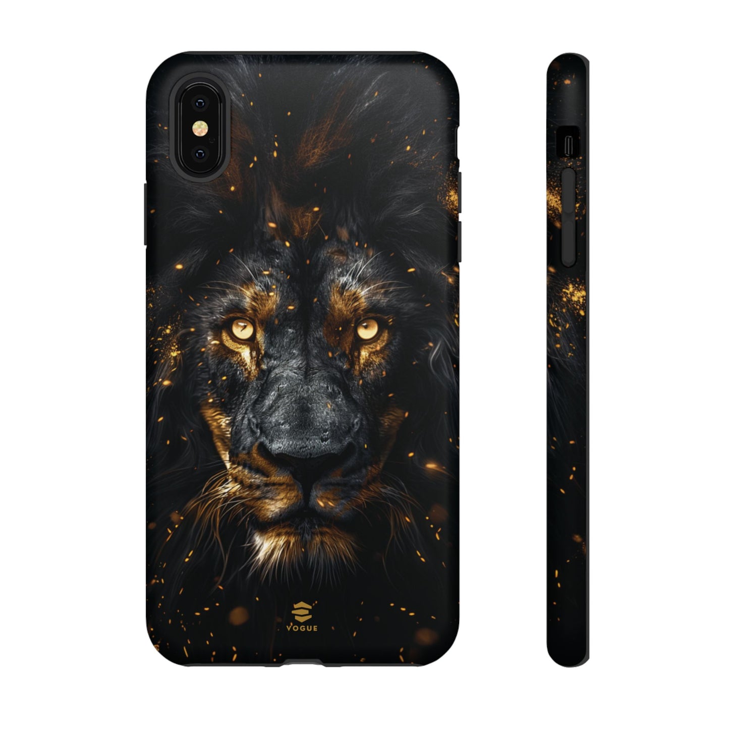 Schwarze Löwenkunst iPhone-Hülle