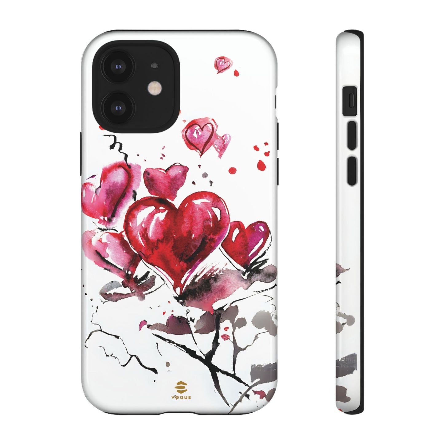 Abstract Hearts Art - iPhone Case, Love, Valentine's Day Gift for Her Protective tough Cover