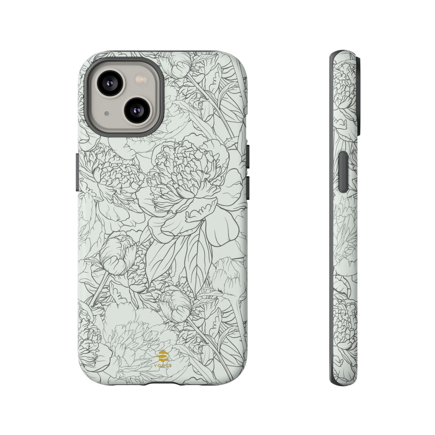 Sage Peony Garden iPhone Case