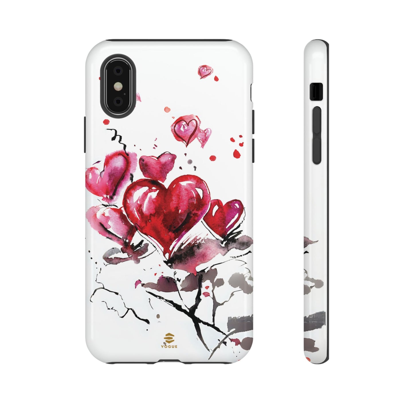 Abstract Hearts Art - iPhone Case, Love, Valentine's Day Gift for Her Protective tough Cover