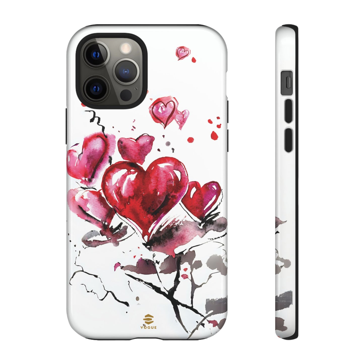 Abstract Hearts Art - iPhone Case, Love, Valentine's Day Gift for Her Protective tough Cover