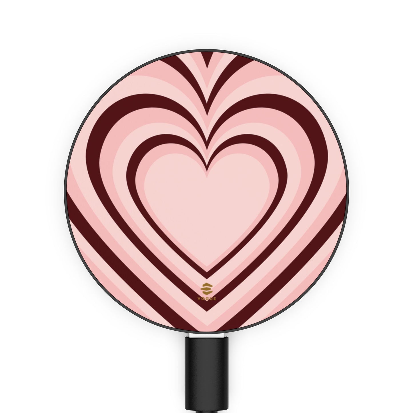 Burgundy Hearts Induction Charger