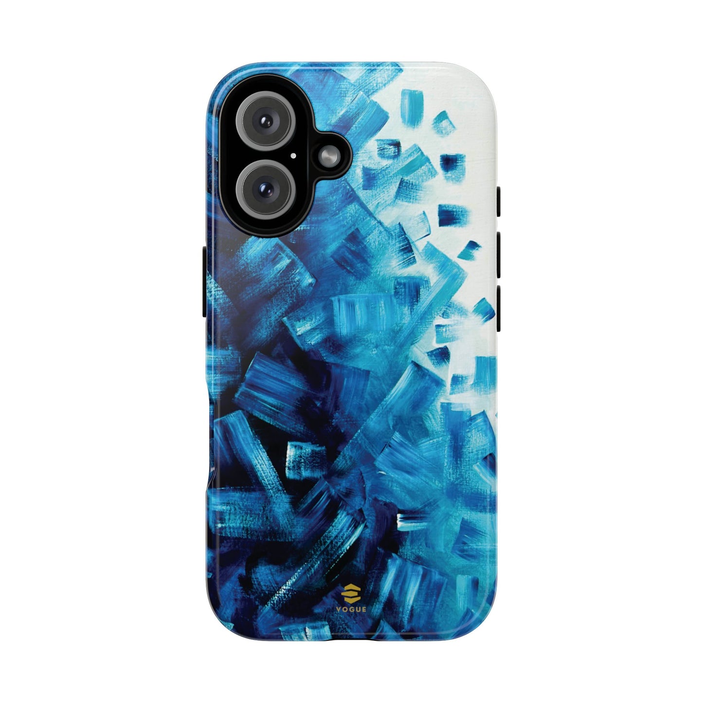 Funda para iPhone con diseño de océano pixelado en azul