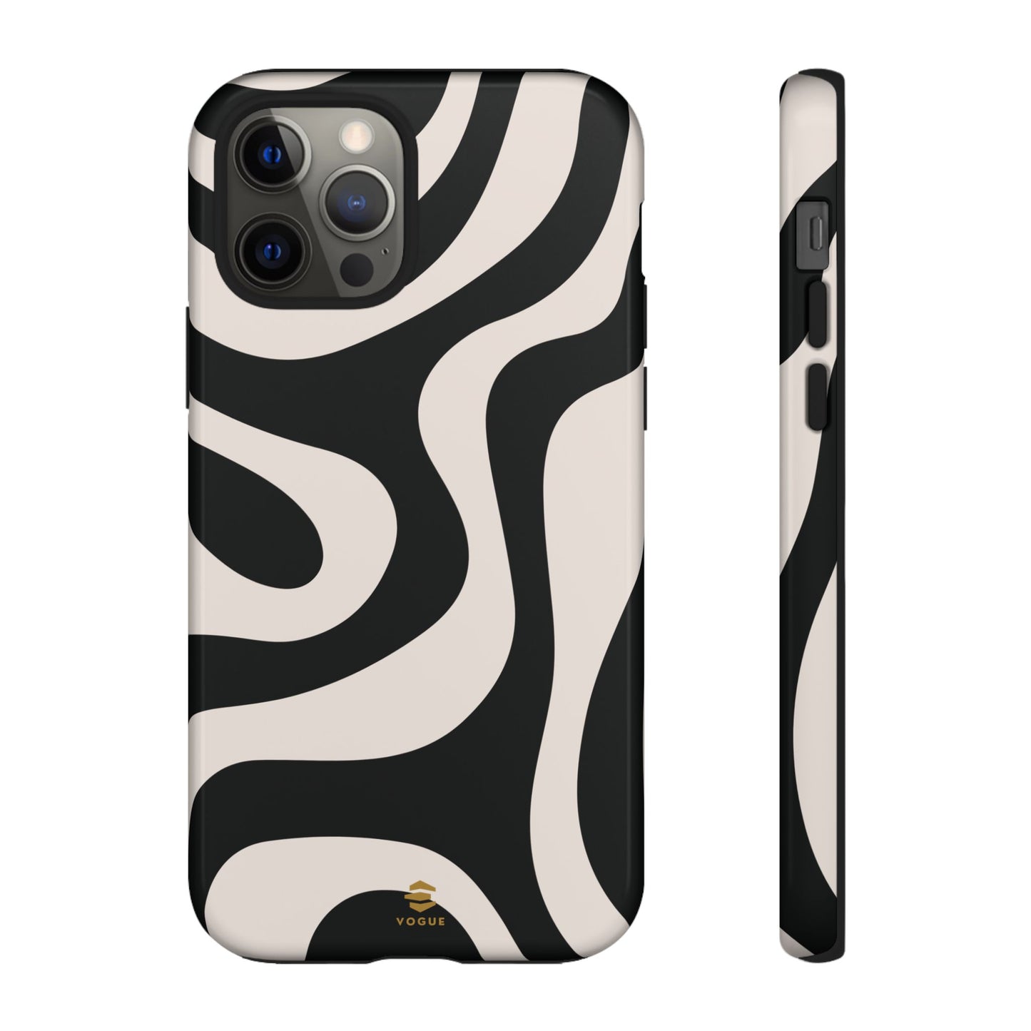 Black Swirl iPhone Tough Case