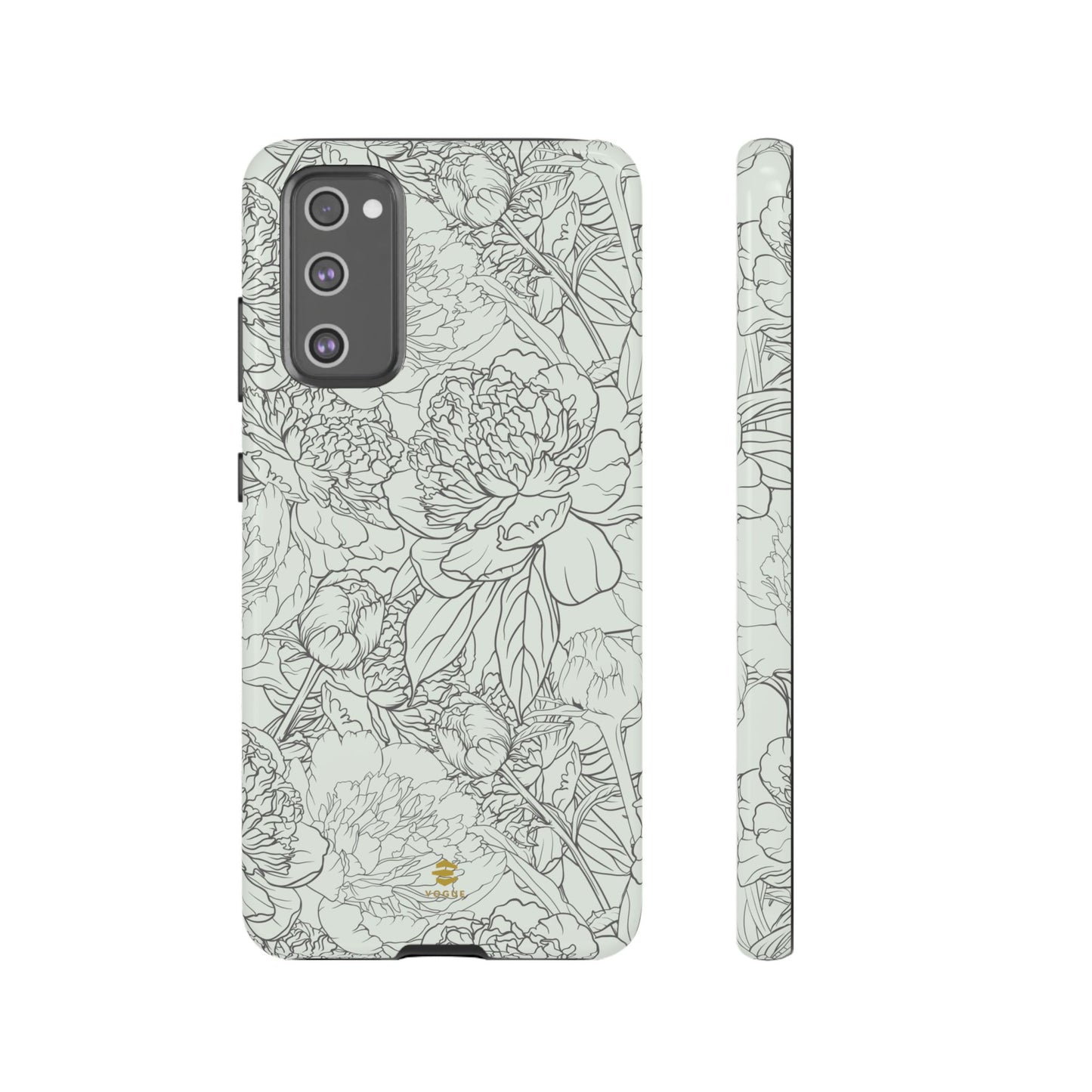 Funda para Samsung con diseño de peonías y salvia