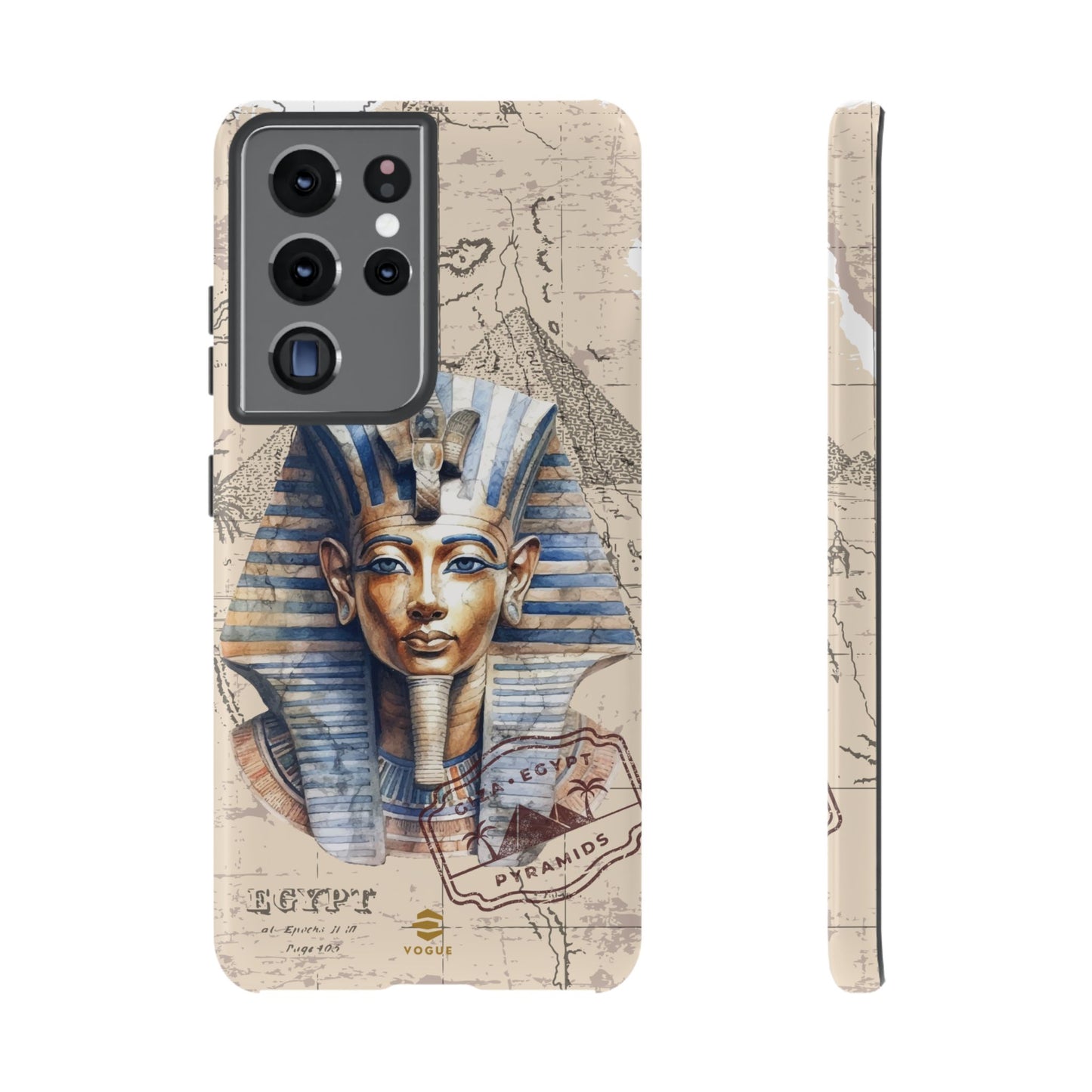 Funda para teléfono Samsung Galaxy con diseño de faraón egipcio