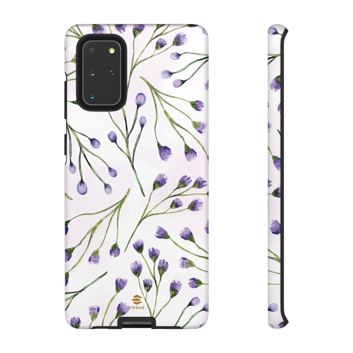 Funda para Samsung con diseño de flores de color lila
